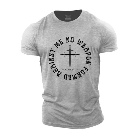 Men's No Weapon Formed Against Me Cotton T-Shirt